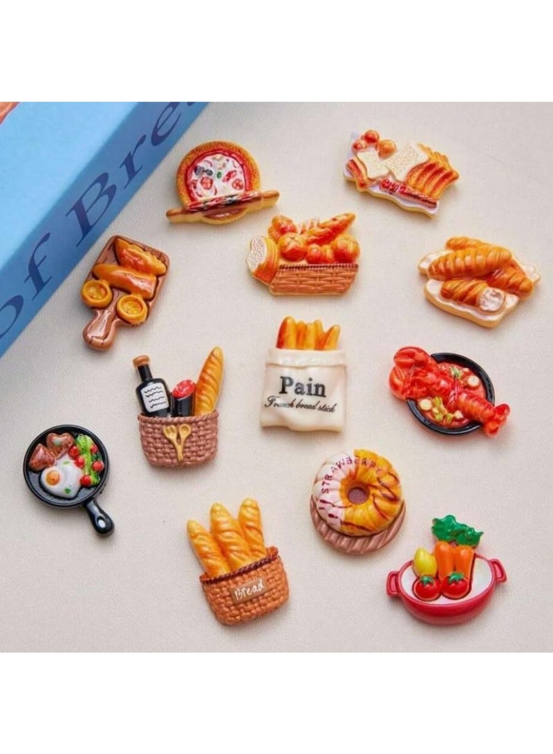 fantasize Cute Mini Food Shaped Fridge Magnets – Set of 12 – Adorable Kitchen Decor – Refrigerator Magnets for Home and Office – Fun Gift Idea for Moms, Teachers and Food Lovers - Image 4